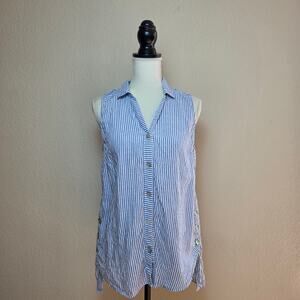 J. Jill Striped Sleeveless Blouse Small